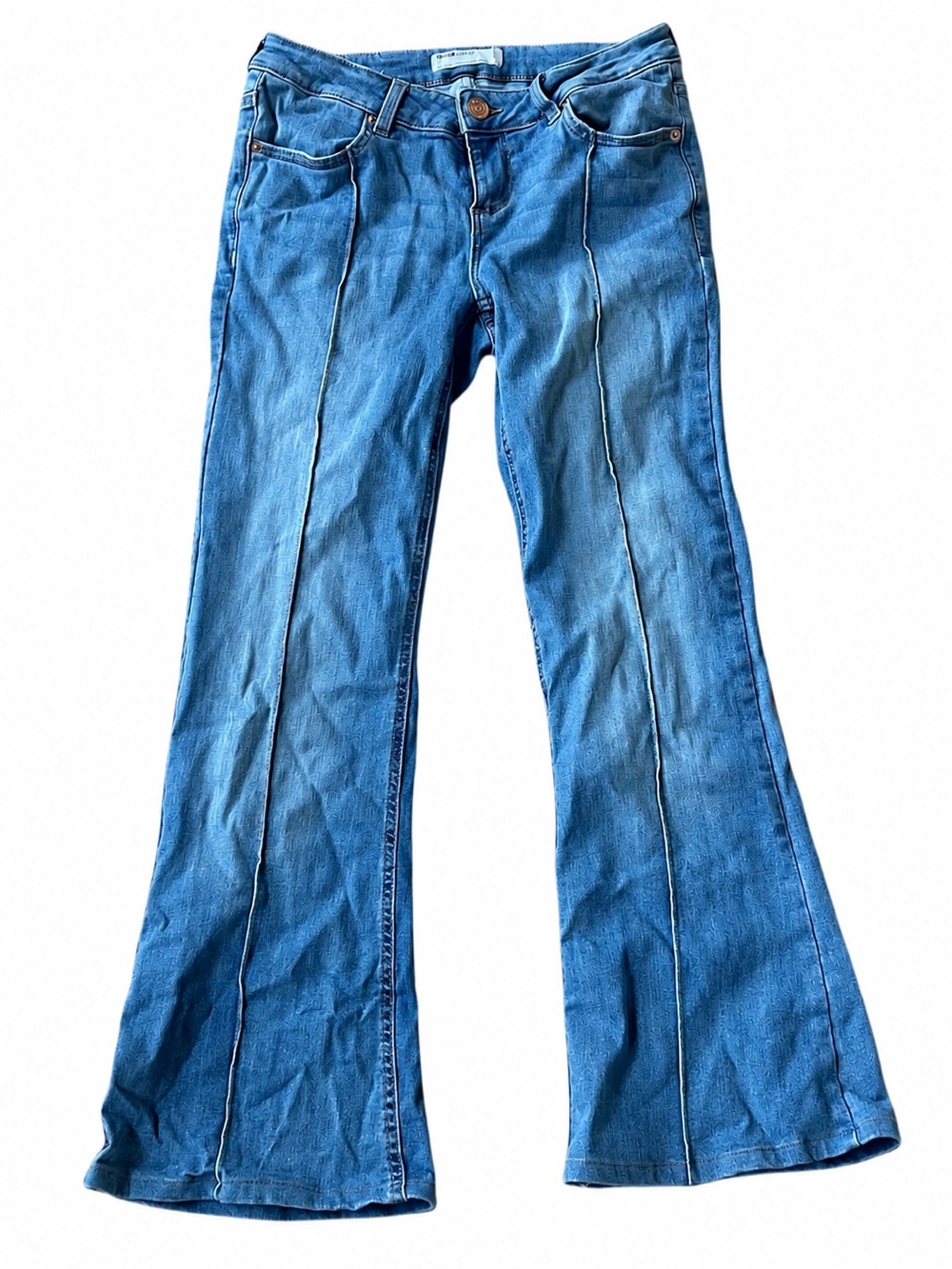Garage Denim Extreme Low Rise Flare Jeans Y2K Medium Wash Size 9